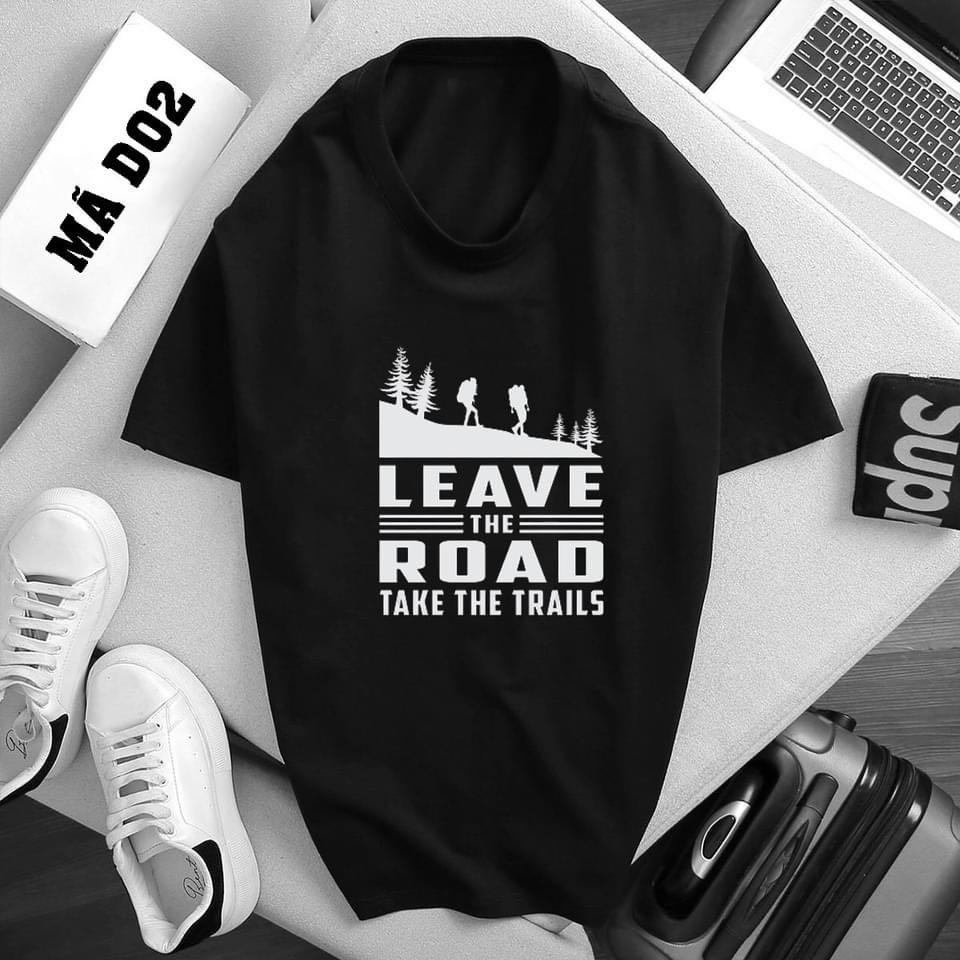 ÁO THUN NAM NỮ COTON LEAVE THE ROAD