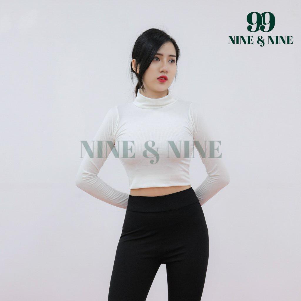 Áo Croptop Tay Dài, Cổ Lọ Kiểu Dáng Ôm Body Nữ Chất Liệu Cao Cấp Thun Co Dãn - 99 Store