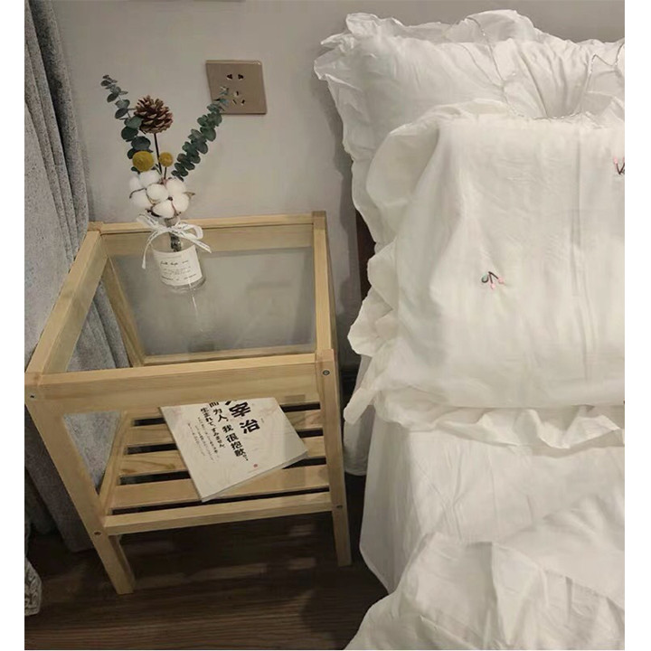 Kệ táp gỗ thông mặt kính (kt 50x40x40cm)