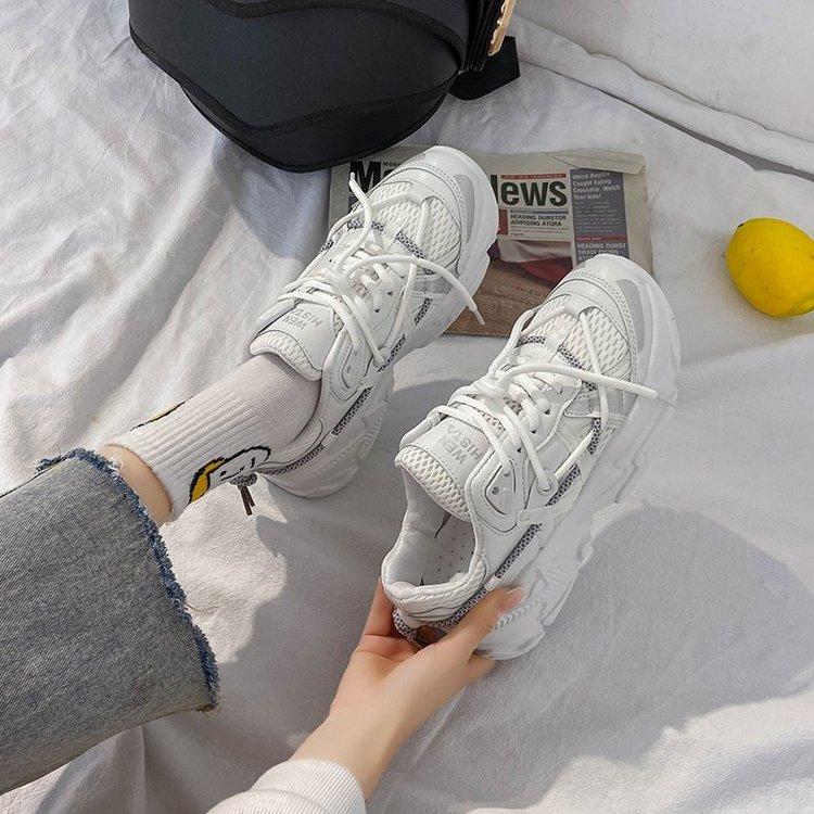 Giày thể thao phối lưới thoáng khí hợp thời trang cho nữ