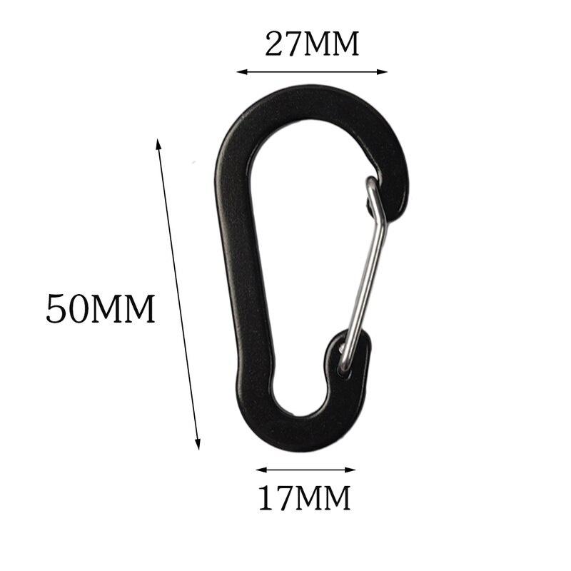 10pcs Multicolor Carabiner Keychain Alluminum Alloy D-ring Buckle Spring Carabiner Snap Hook Clip Keychains Outdoor Camping Tool