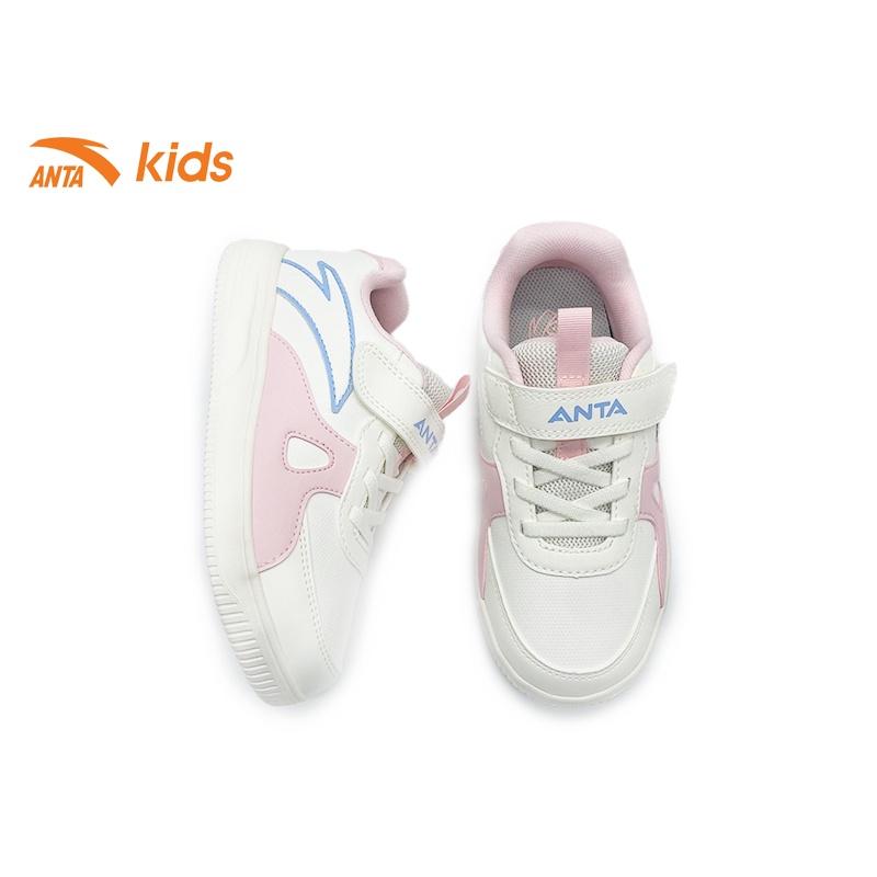 Giày đế bằng bé gái Anta Kids kiểu dáng đường phố năng động, quai dán tiện lợi 322249914-2