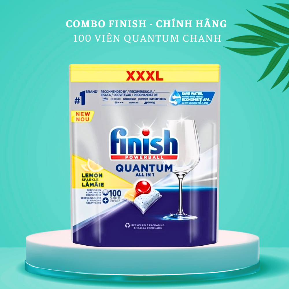 Viên rửa chén bát Finish Quantum 100v (Nk Đức )