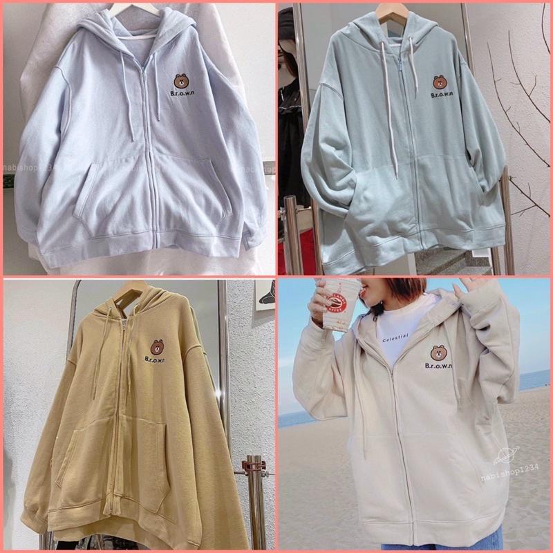 Áo khoác nỉ ngoại có nón AN480 unisex ulzzang nam nữ