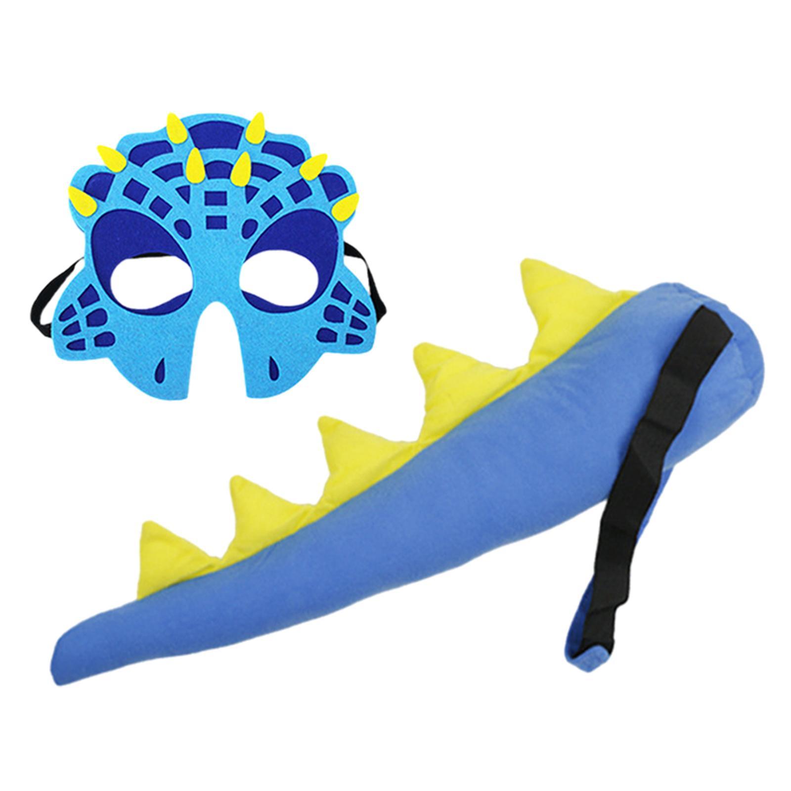 Dragon Costume for Kids Dinosaur Tail Sets Role Play Cosplay Imaginative Play Dinosaur for Carnival, Nightclub, Children