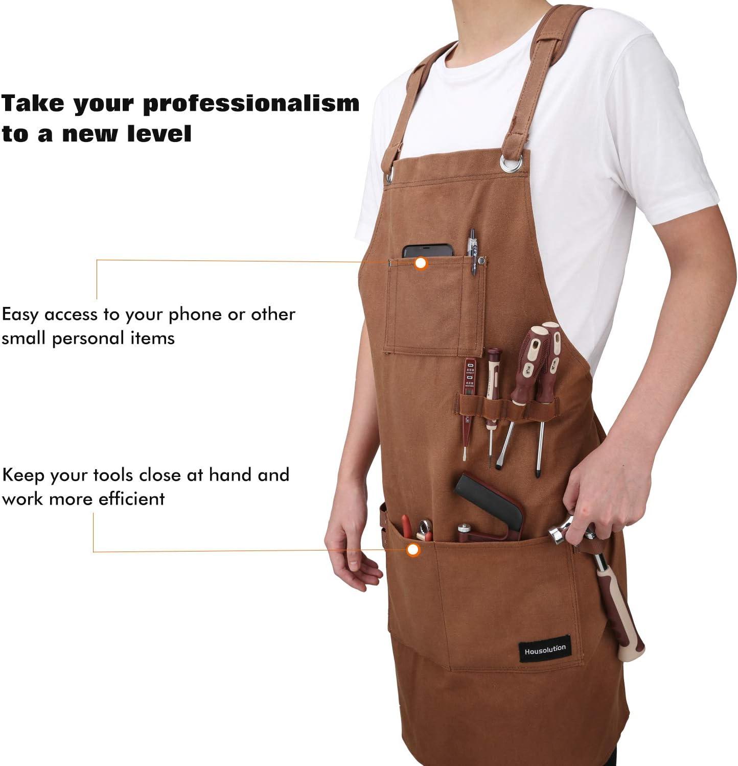 Heavy Duty Oilcloth Đa chức năng chống thấm nước Oilproof Tạp dề màu nâu