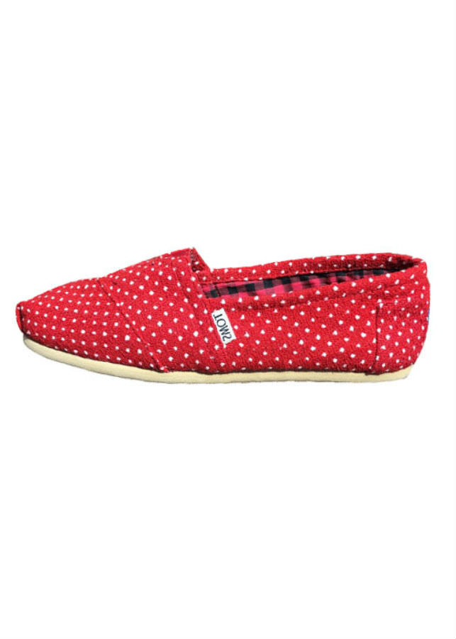 Giày Vải Nữ TS62 - Đỏ Chấm Bi