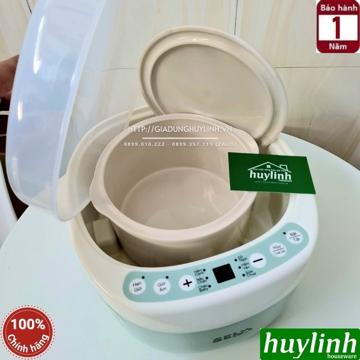 Nồi tiềm - nấu cháo chậm - chưng yến Seka GT69 - Dung tích 2 lít - Hàng chính hãng