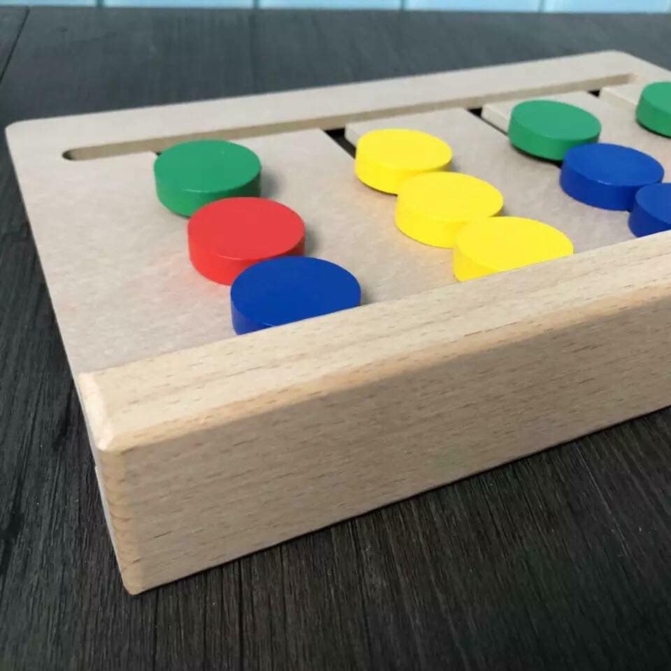 Đồ chơi gỗ - Giáo cụ Montessori Ghép hình tư duy Four color Game