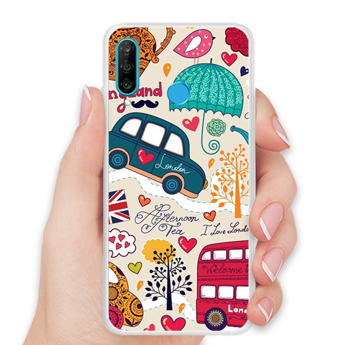 Ốp lưng dẻo cho điện thoại Huawei P30 Lite - 0211 LONDON02 - Hàng Chính Hãng
