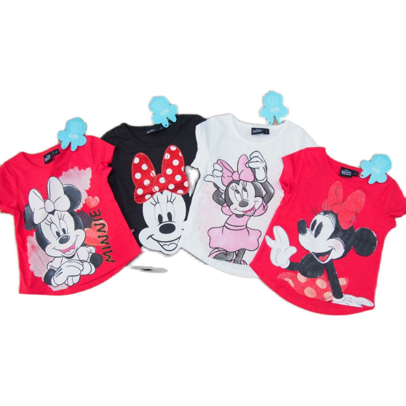 Áo cộc tay hình Mickey  bé gái 2-8 tuổi