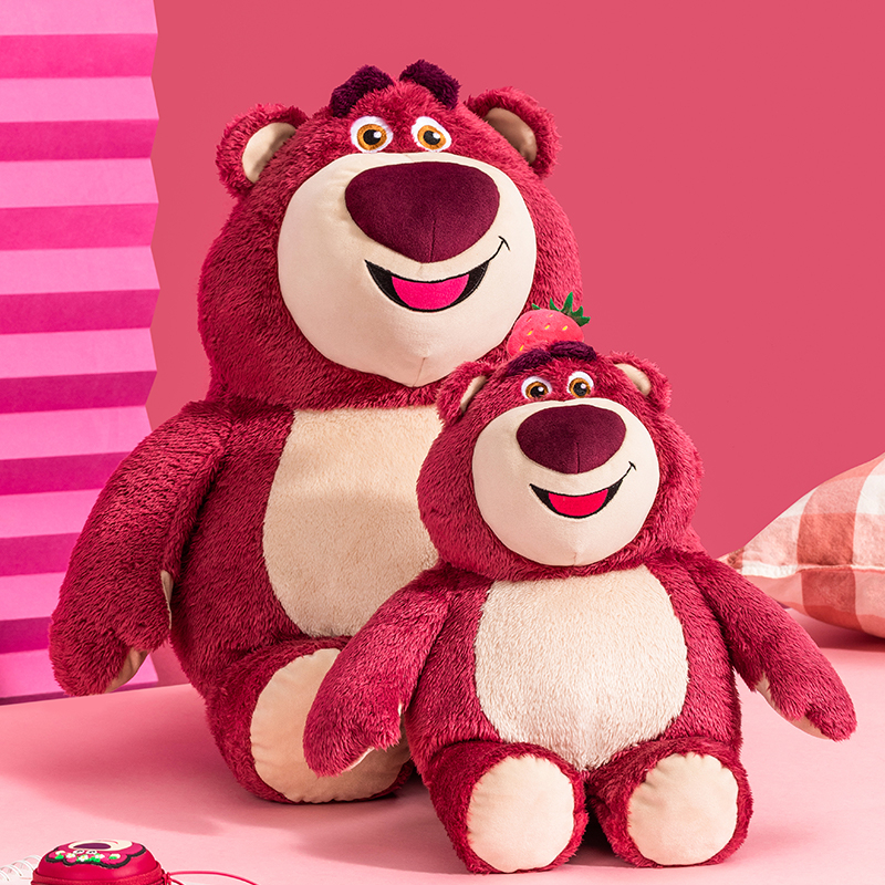 Gấu bông Lotso dâu màu đỏ mặt cười đáng yêu - Size từ 40cm đến 65cm - Quà tặng thú nhồi bông gấu dâu dáng đứng lông mịn