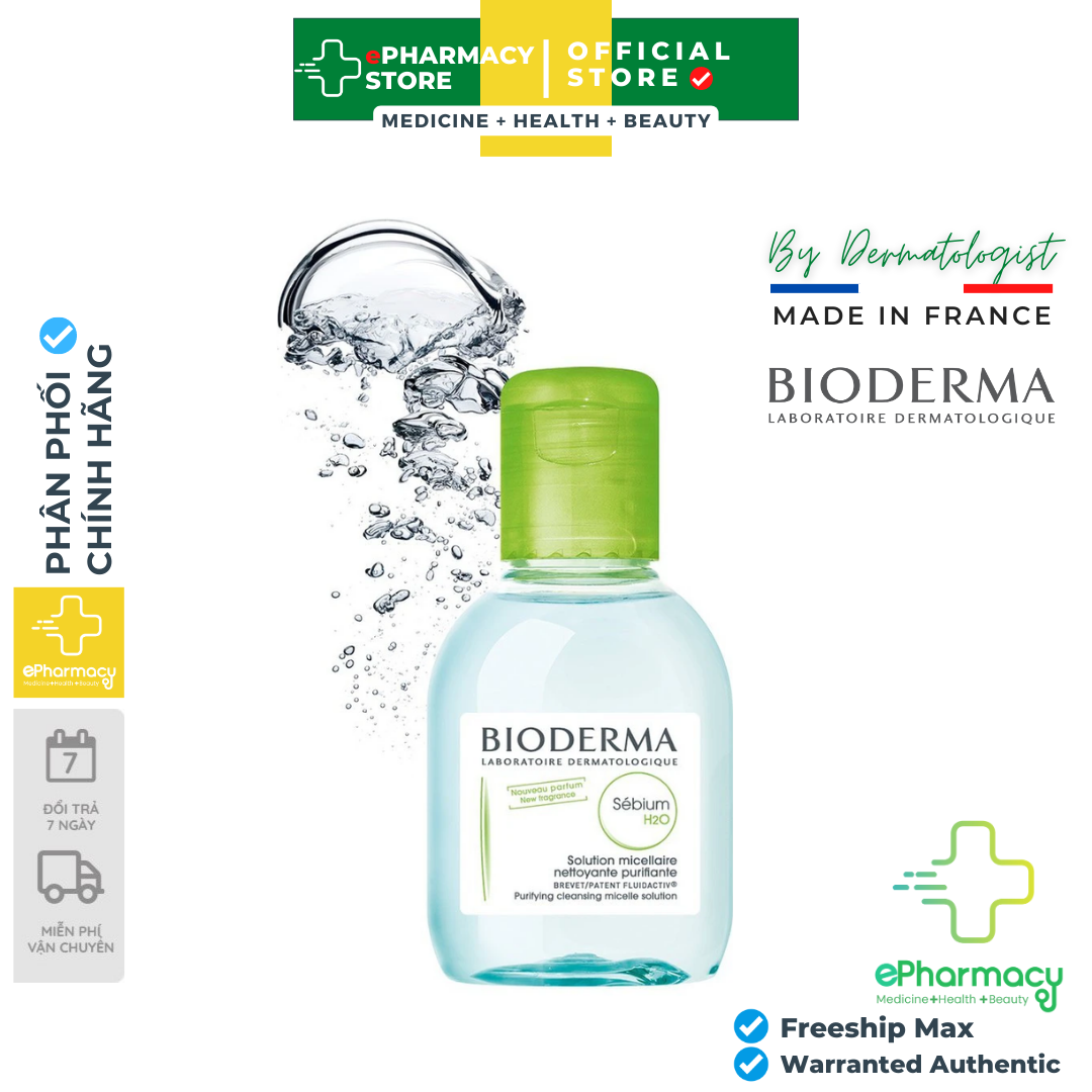 Tẩy Trang BIODERMA Sébium H2O Micellar Water Makeup Remover cho da dầu mụn nhạy cảm