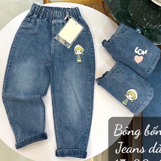 quần bò jean dài nữ học sinh cho bé gái từ 17-27kg