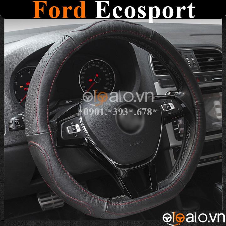 Bọc vô lăng D cut xe ô tô Ford Ecosport volang Dcut da cao cấp - OTOALO