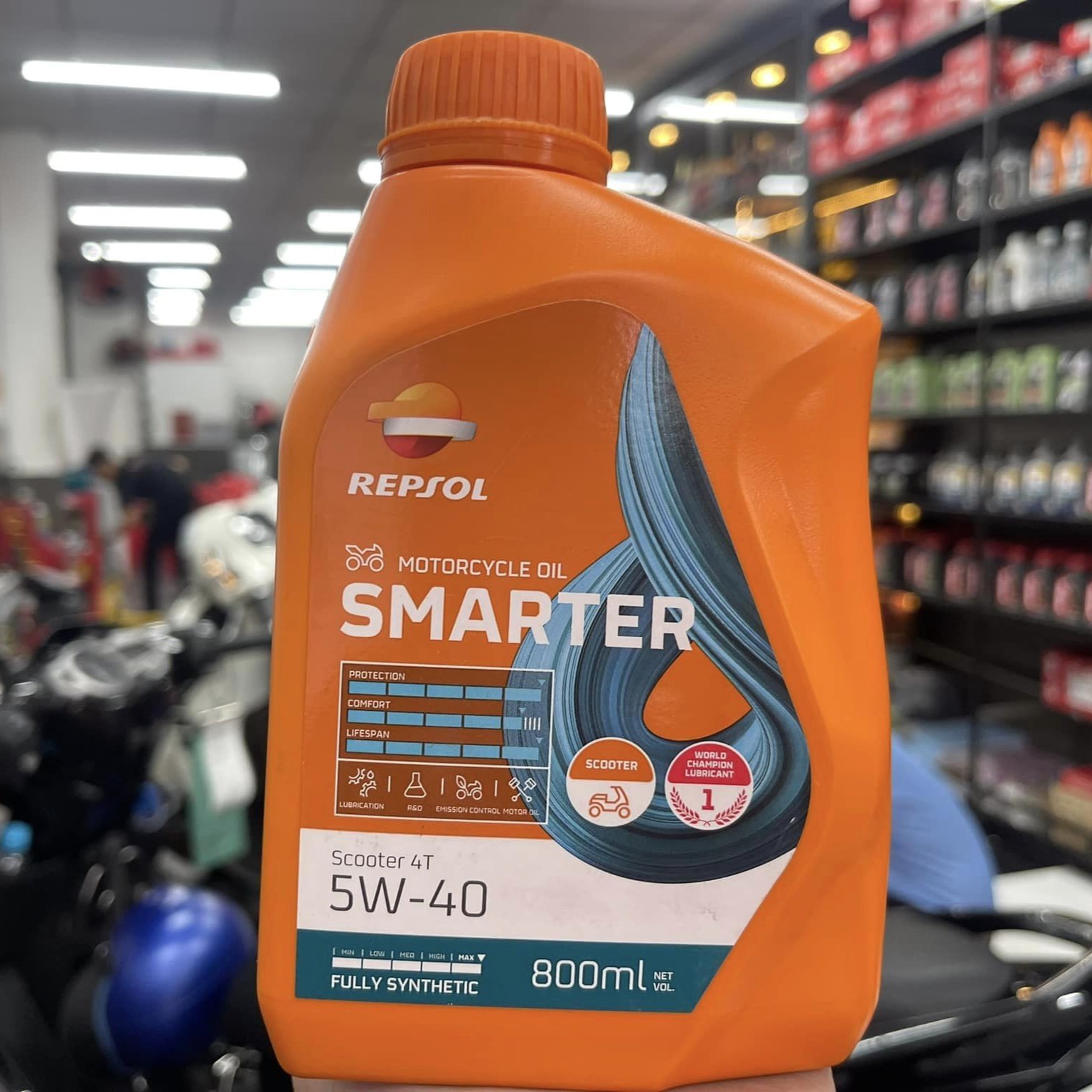 Nhớt Repsol Smarter Scooter 4T 5W-40 nhớt tổng hợp cho xe tay ga (930035) (930033)