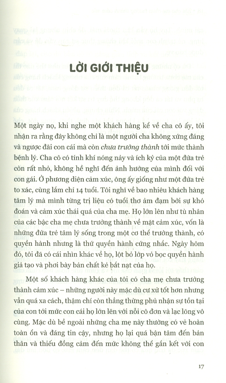 Khi Cha Mẹ Chưa Trưởng Thành Cảm Xúc - Lindsay C. Gibson - Khải Nguyễn dịch -