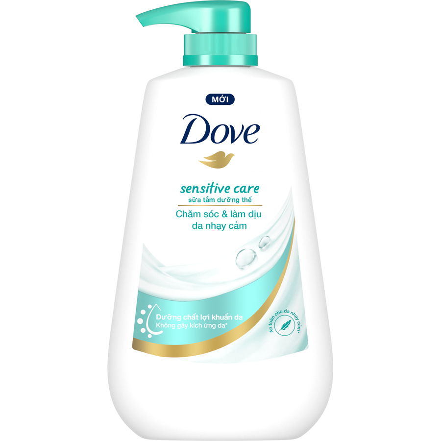 Sữa tắm dưỡng thể Dove Sensitive care chăm sóc da nhạy cảm với công thức không kích ứng da 500g