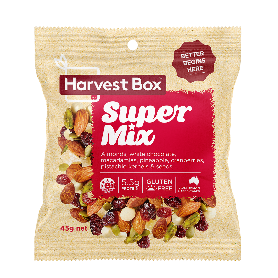 Hạt dinh dưỡng mix trái cây Super Mix Snack Packs Harvest Box - Bịch 45g