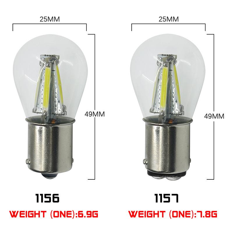 Bán Chạy Nhất Bóng LED Phanh Ô Tô 4 Mặt COB1156 1157 Đèn Lùi Đèn Xi Nhan Kính Cường Lực Dòng Điện Không Đổi