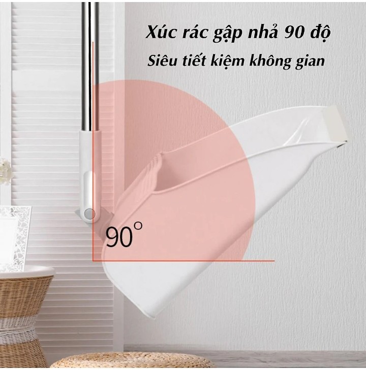 CHỔI QUÉT NHÀ KÈM HÓT RÁC THÔNG MINH GẤP GỌN