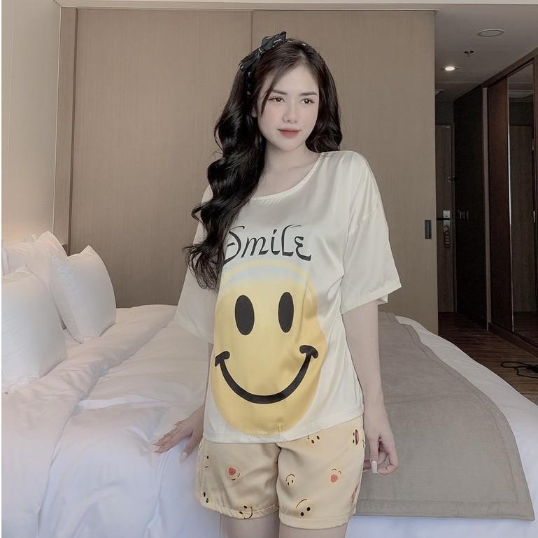 Đồ bộ nữ lụa Latin kiểu pijama cao cấp, hoạ tiết mặc nhà sang trọng L230