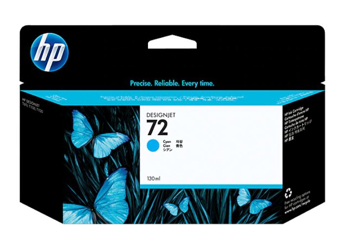 Mực In HP 72 Cyan Ink Cartridge (C9371A) 130ml - Hàng Chính Hãng