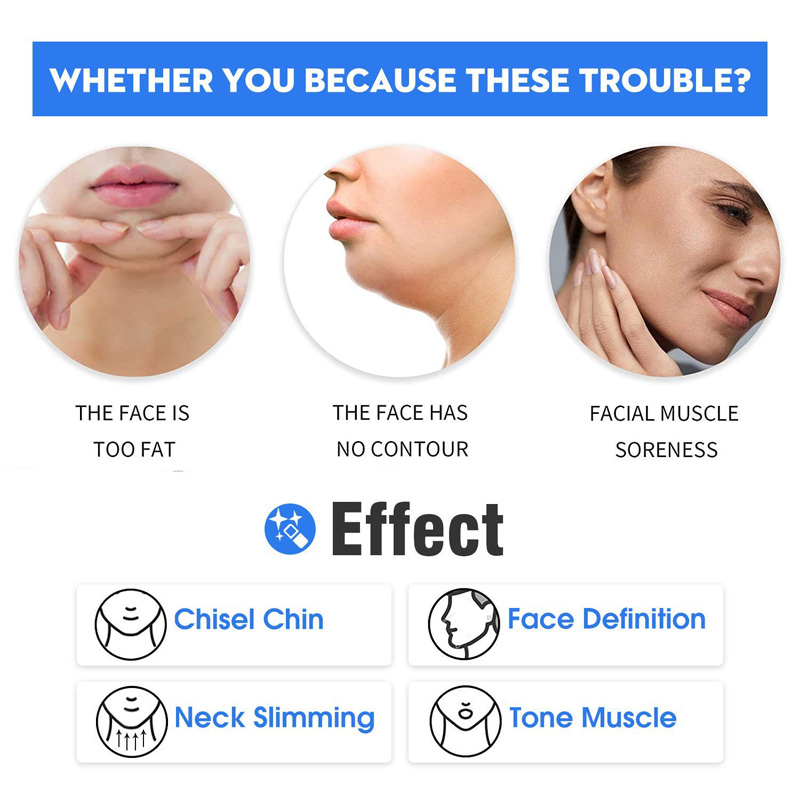 Fitness Face Jaw Bài tập Thắt chặt mặt Đường viền mặt hai cằm loại bỏ Huấn luyện viên Huấn luyện Color: Red B