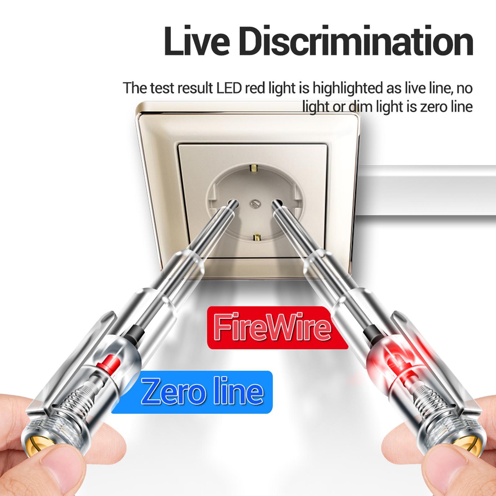 Voltage Tester Pen Electric Tester Pen for Zero Live Wire Test Power Cable Testing