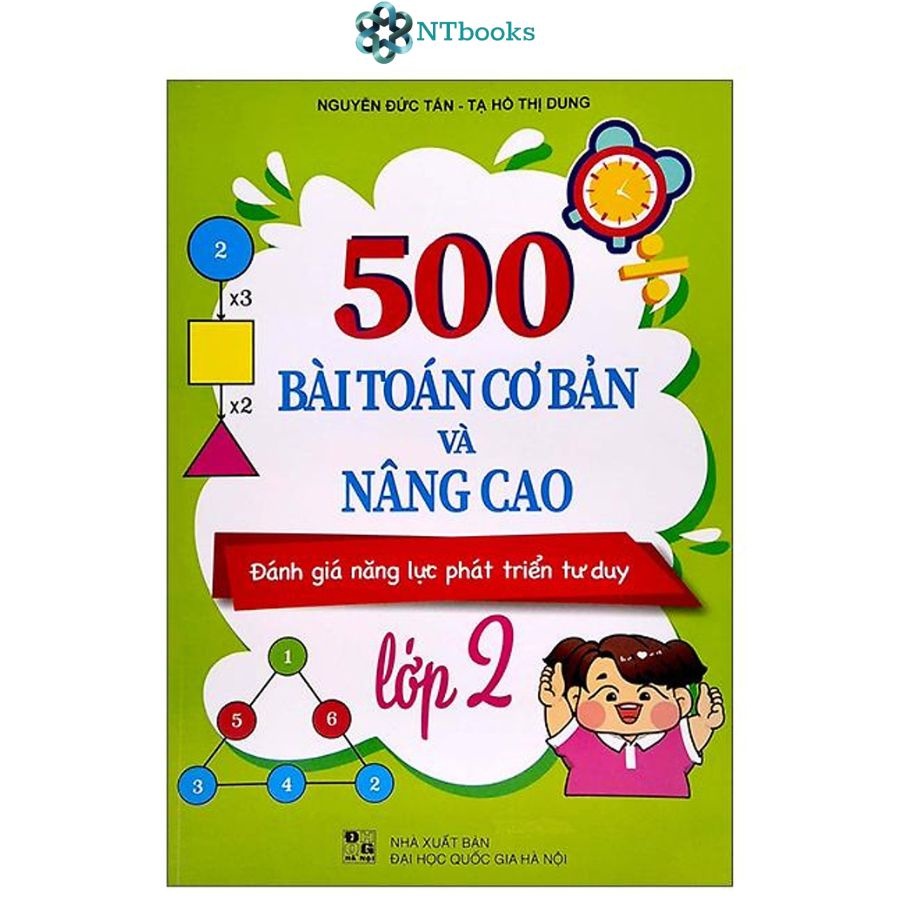 Combo 2 cuốn Sách Toán Bồi Dưỡng Học Sinh Giỏi Lớp 2 + 500 Bài Toán Cơ Bản Và Nâng Cao Lớp 2