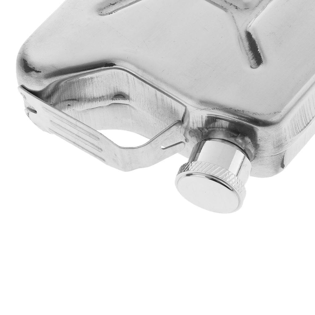 5oz Stainless Steel Liquor Hip Flask Oil Can Screw for Home Wild Silver