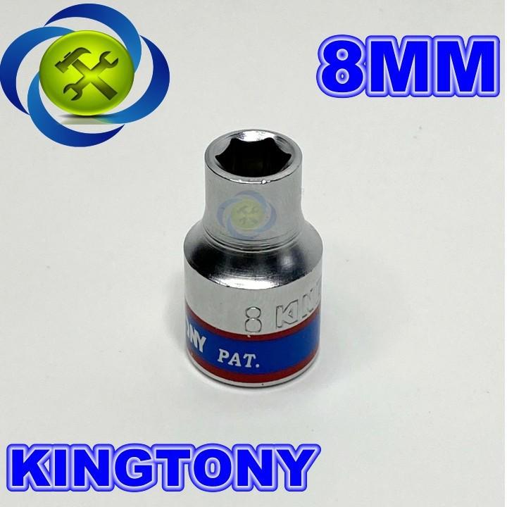 Tuýp 8mm loại 3/8 có 6 cạnh màu trắng loại ngắn Kingtony 333508M