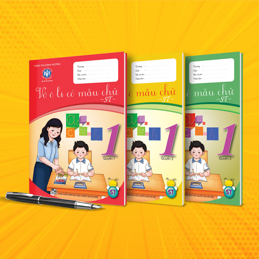 Bộ vở ô li mẫu chữ lớp 1