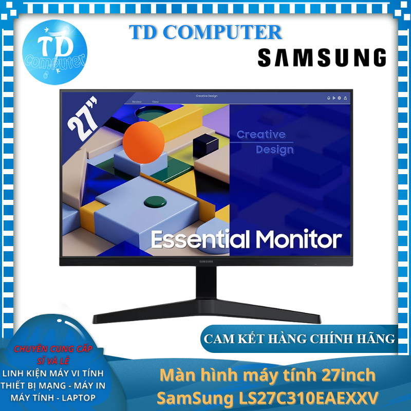 Màn hình máy tính 27inch SamSung LS27C310EAEXXV (27&quot; IPS FHD 75Hz, HDMI+VGA) - Hàng chính hãng Viễn Sơn phân phối