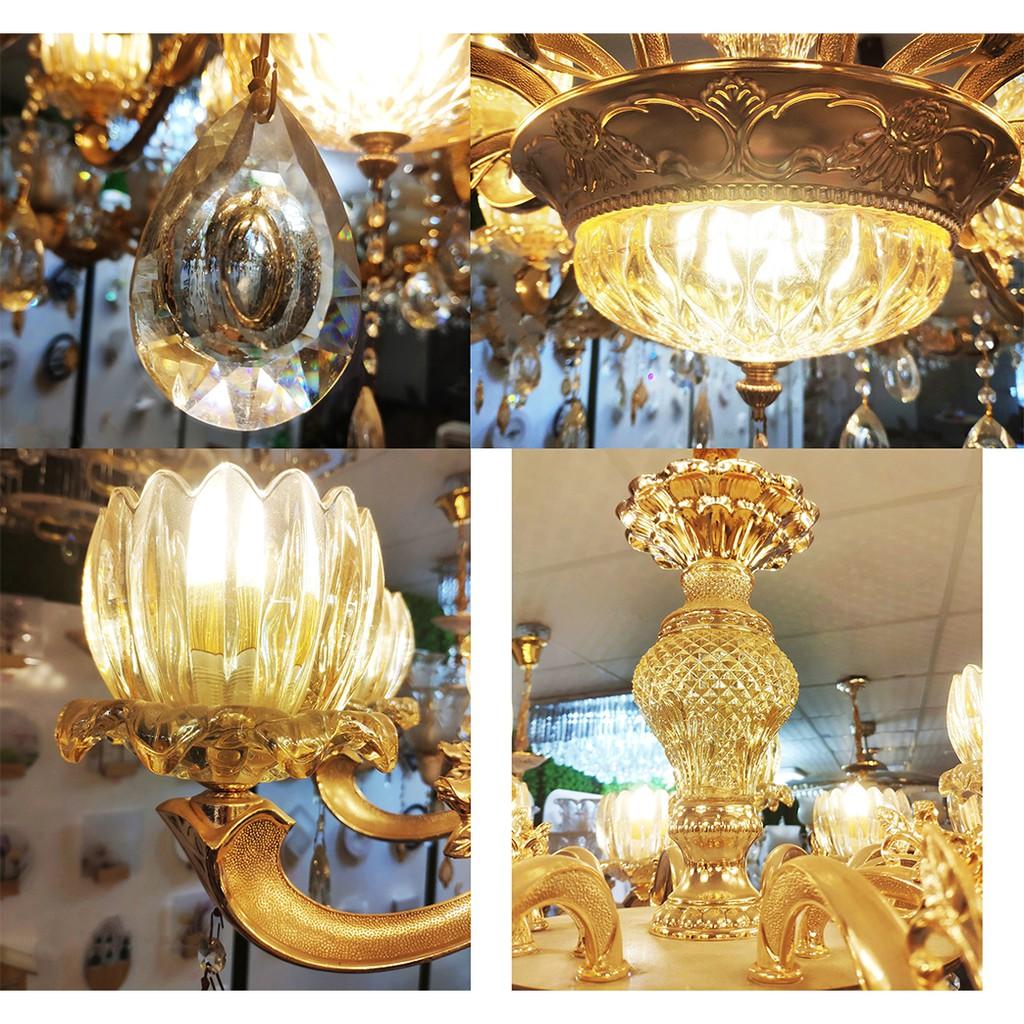 Đèn chùm KERSI loại 15 tay sang trọng trang trí nhà cửa cao cấp - kèm bóng LED chuyên dụng.