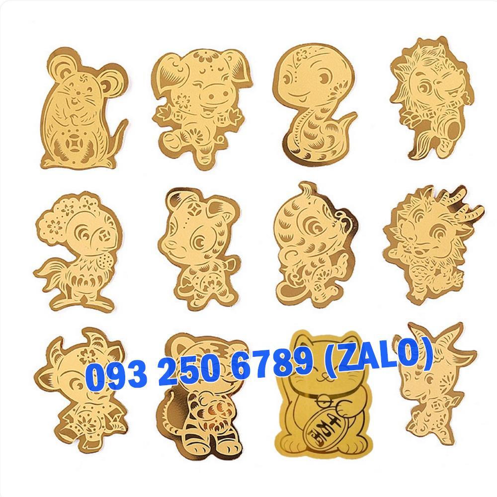 Miếng dán 12 con giáp HỘ MỆNH THEO NĂM SINH, bản mệnh con giáp, hàng nhập khẩu