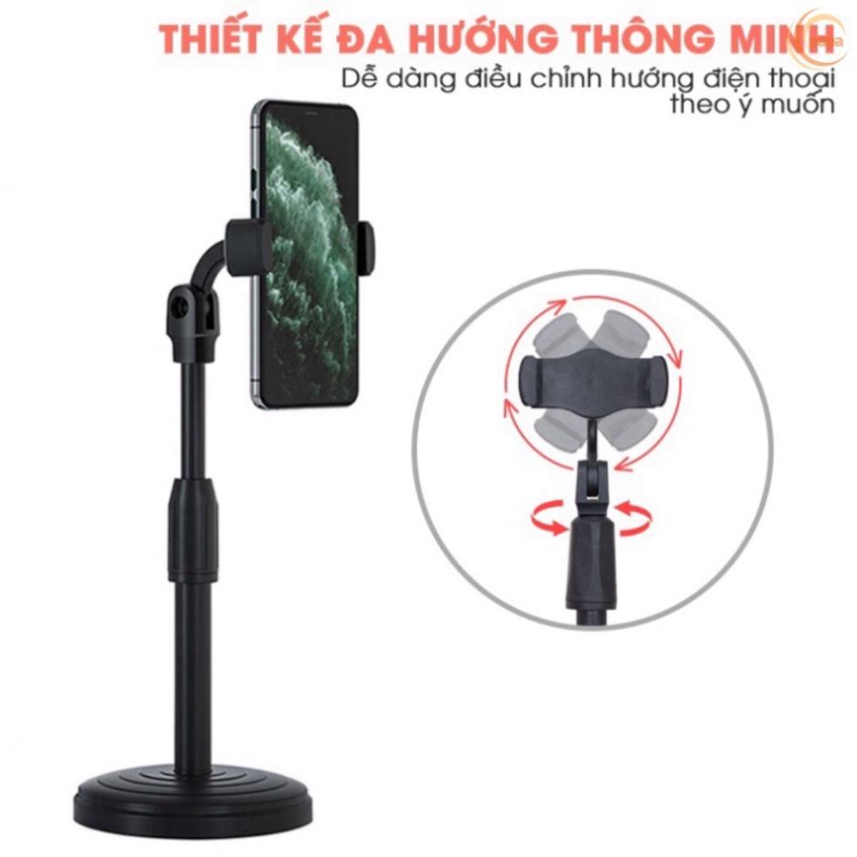 Giá Đỡ Điện Thoại Livestream để Treo Kẹp Quay Phim Ghi Hình xem video Ổn Định Xoay 360 Độ - Chiều Cao 38mm