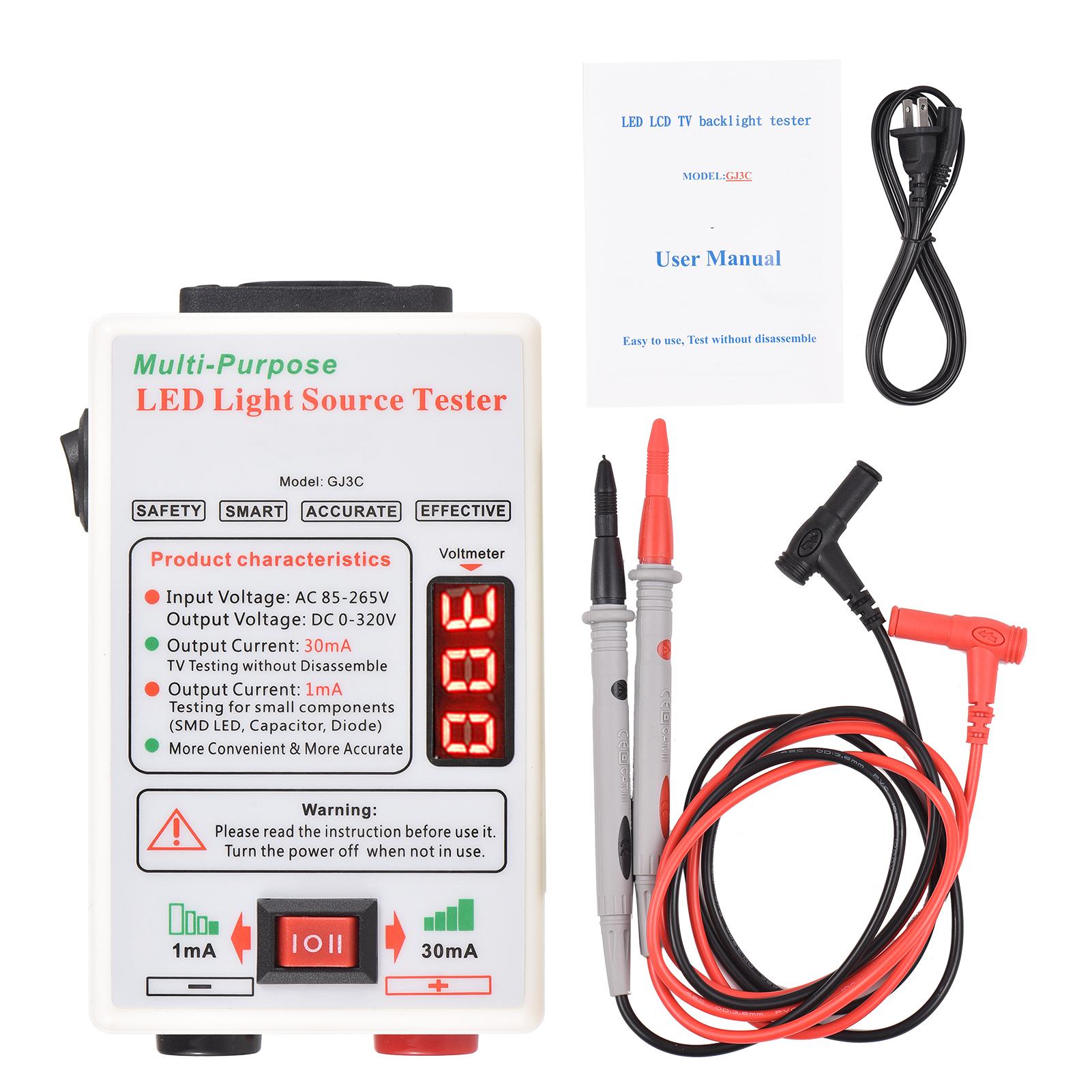 Voltage Test 1mA/30mA Convertible LED Backlight Tester Screen LED LCD TV Back Light Tester Meter Lamp Beads Light Board Test Strip Bead Diode Testing Repair Tool