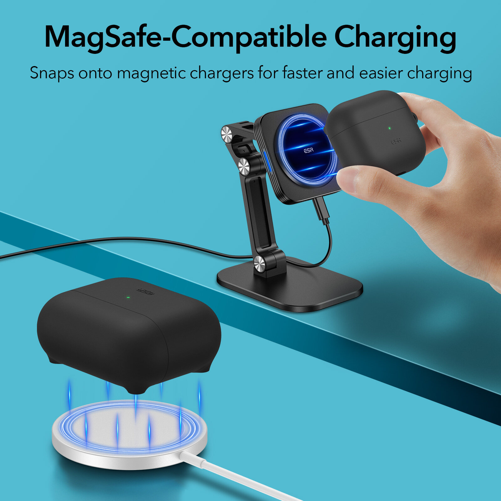 Bao Case ESR Hybrid Protective Bounce Carrying Case dành cho AirPods 3 - Hàng Chính Hãng