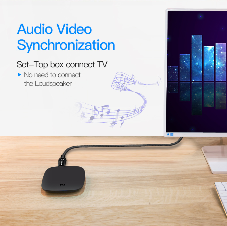 Cáp HDMI 2.0 Vention bện nylon cao cấp, hỗ trợ 2k, 4k hàng chính hãng