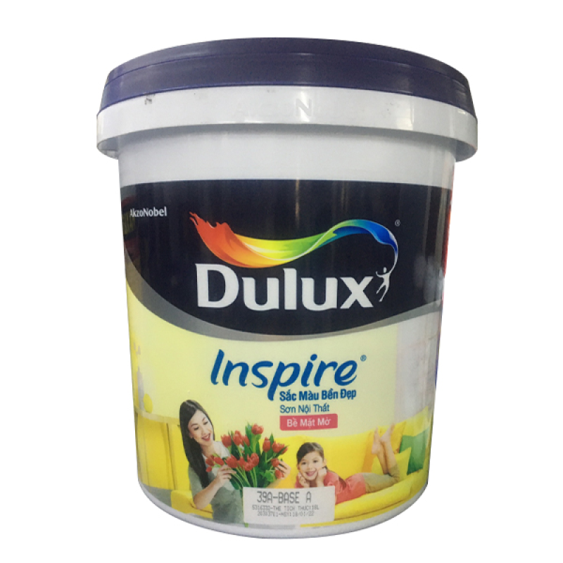 Sơn Nội Thất Dulux Inspire Sắc Màu Bền Đẹp 39A Mờ GIÚP Tô Điểm Và Gìn Giữ Vẻ Đẹp Cho Ngôi Nhà Bạn (MÀU TRẮNG)