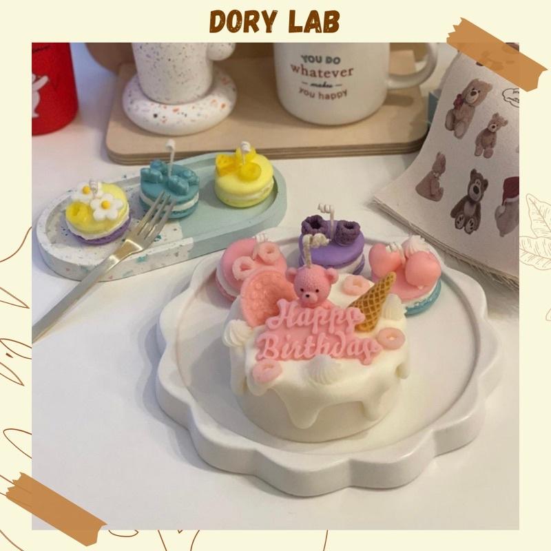 Nến Thơm Handmade Bánh Kem Gấu Con Nhiều Mẫu - Dory Lab