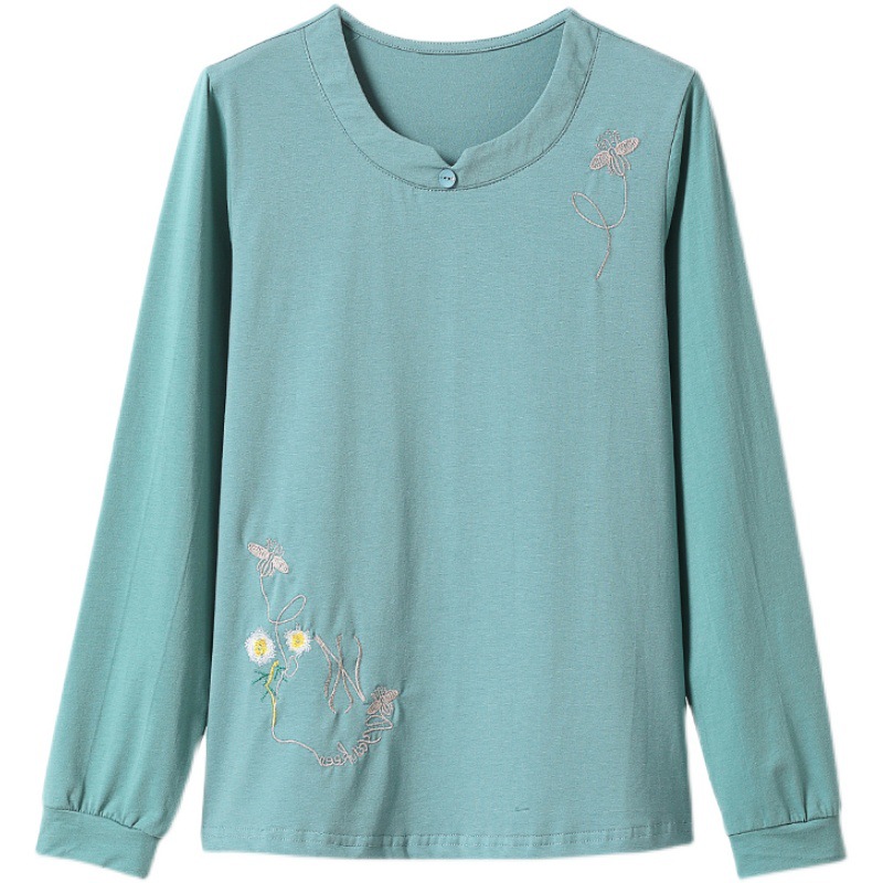 Áo Thun Cotton Trung Niên Dài Tay Mềm Đẹp SM92 - Hàng Quảng Châu Cao Cấp