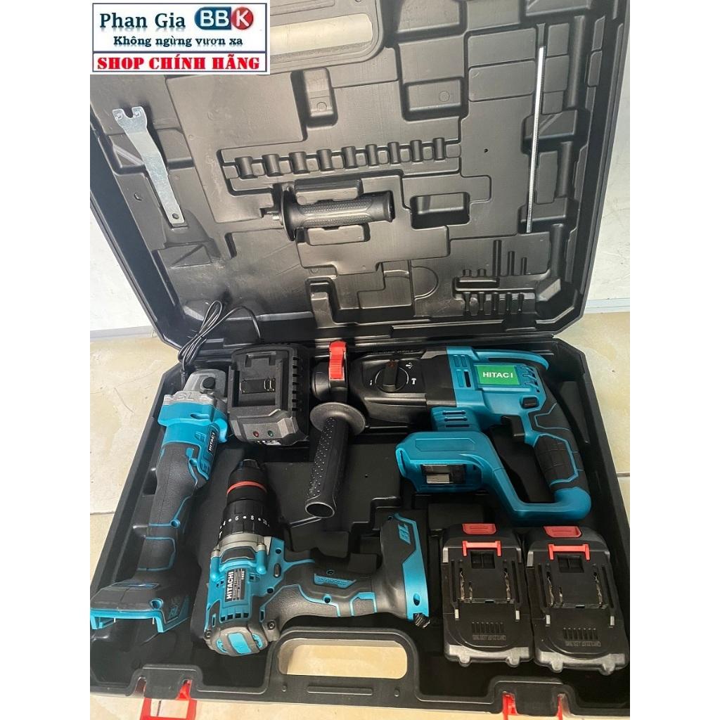 [LOẠI 1] Bộ Combo 3 Máy Gồm Máy Khoan Đục Bê Tông, Máy Mài Và Máy Chuyên Vít Dùng Pin 199V 15 Cell Máy Khoan Siêu Khỏe