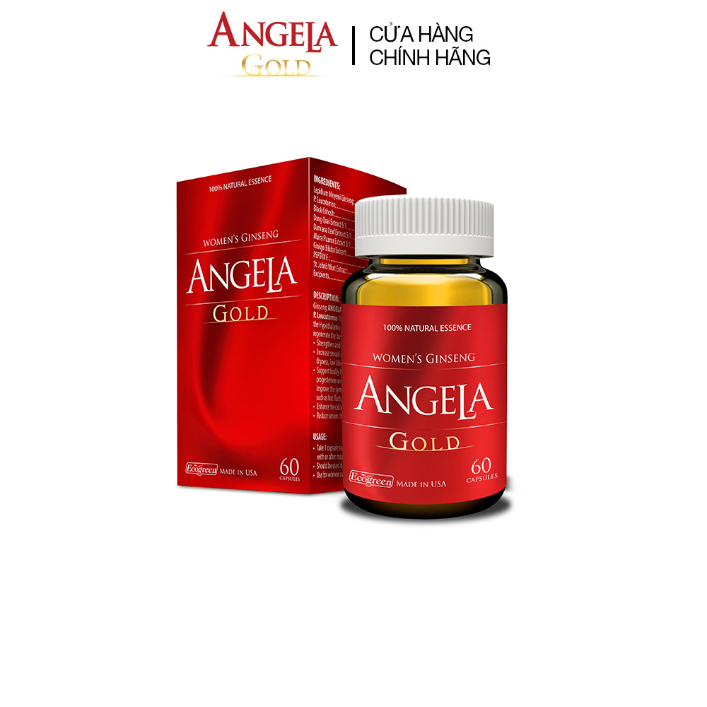 Combo 2 hộp ANGELA GOLD tăng cường sinh lý nữ 60 viên tặng 1 hộp RITANA 15 viên