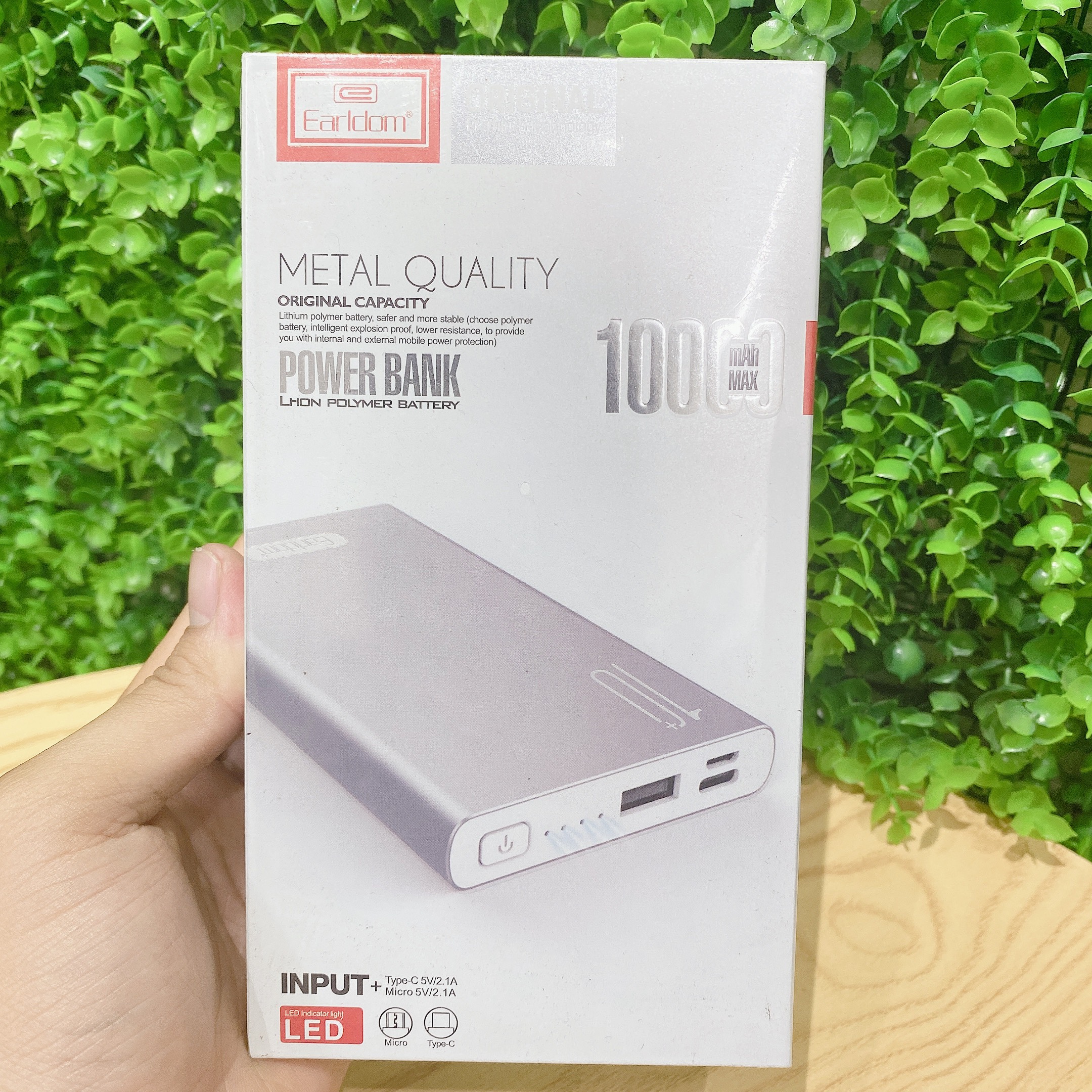 Sạc Pin Dự Phòng 10.000 mAh Earldom PB-39 hàng chính hãng