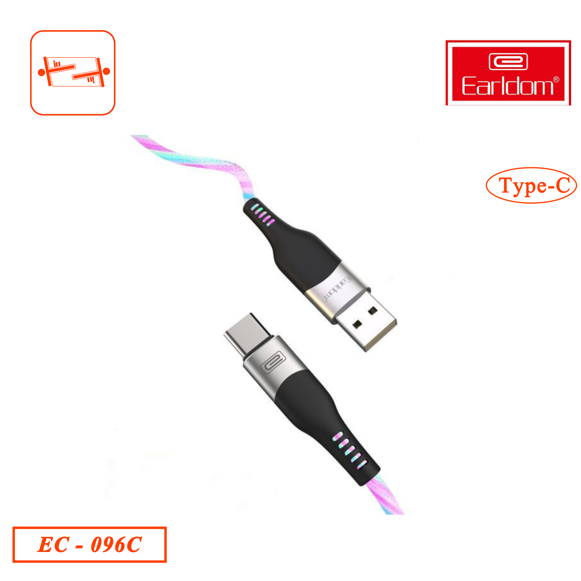 Cáp Sạc Phát Sáng cổng Type- C Earldom EC-096C - Hàng chính hãng