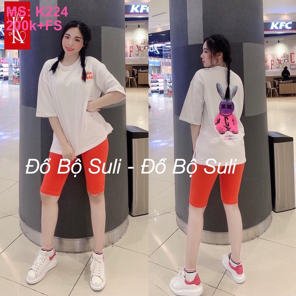 Đồ Mặc Nhà Lỡ Thun Cotton in hình Thỏ cá tính - Bền, Đẹp, Chất liệu cao cấp