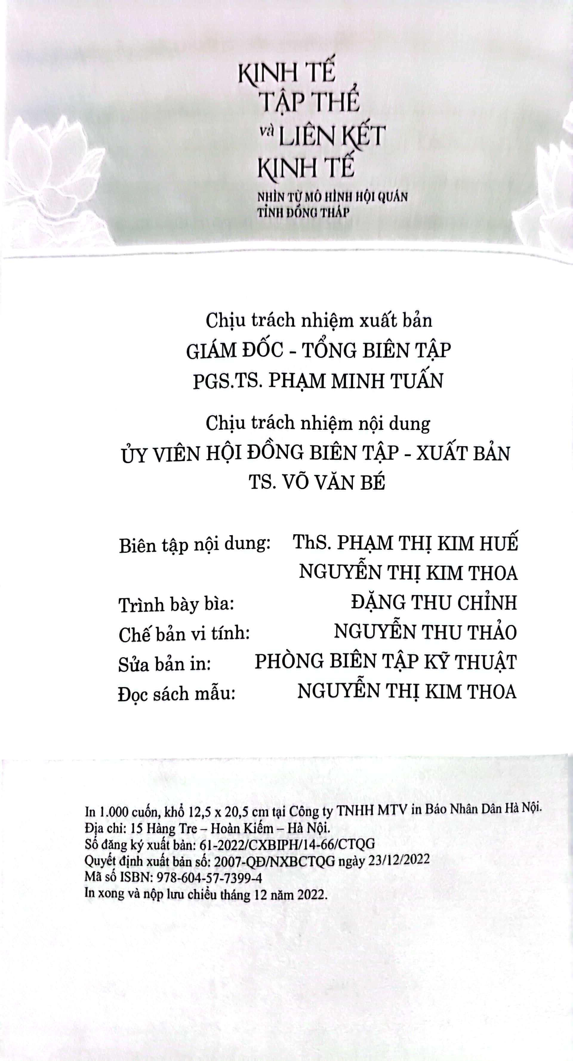 Kinh tế tập thể và liên kết kinh tế nhìn từ mô hình hội quản tỉnh Đồng Tháp