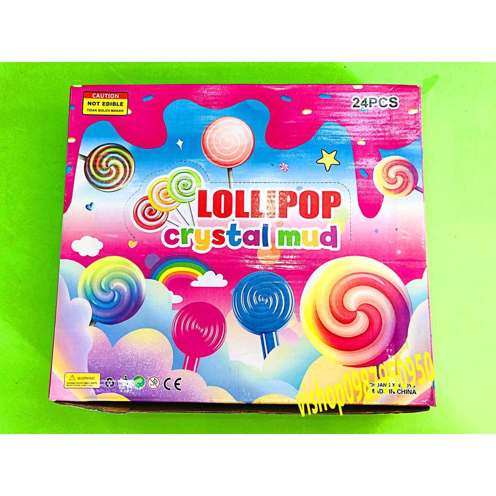 Slime CÂY KẸO MÚT LOLIPOP 4 màu cực đẹp Đồ chơi hũ slam chất nhờn ma quái squishy
